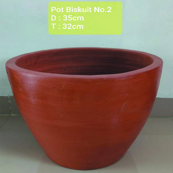 Savana Pot Gerabah Tanah Liat Terakota Biskuit No 2